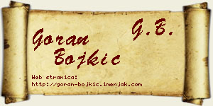Goran Bojkić vizit kartica